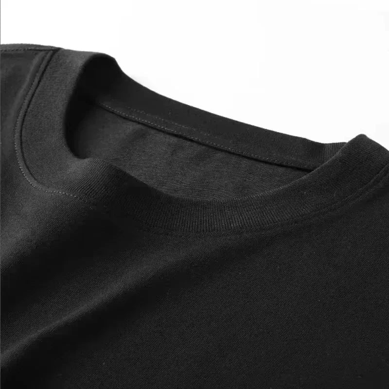 Korean Y2K Trend Simple Letter Print Unisex T Shirt 2026 Summer 100% Cotton Round Neck Loose Short Sleeve Casual Streetwear Tops