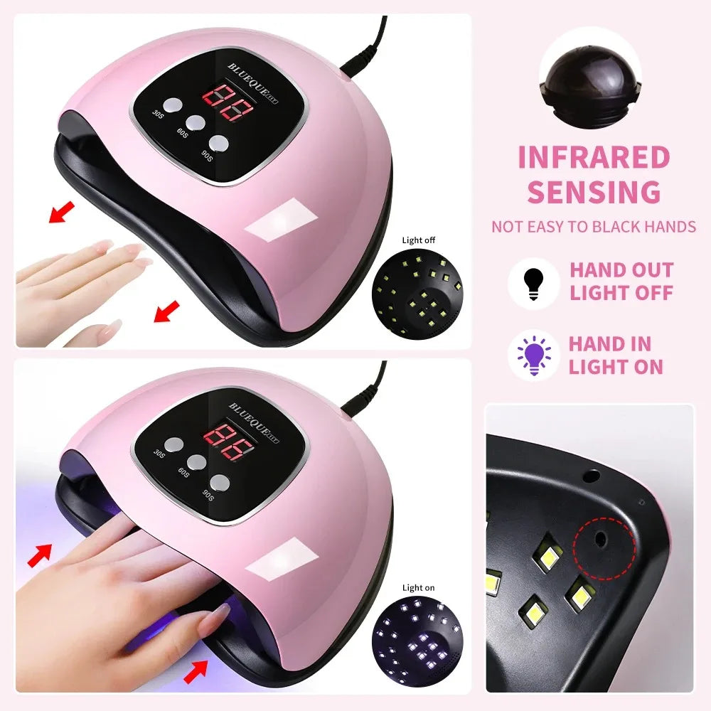 Professional Nail Lamp LED Manicure UV Lamp Nail Dryer for UV Gel LED Gel Nail Machine Smart Sensor USB Plug