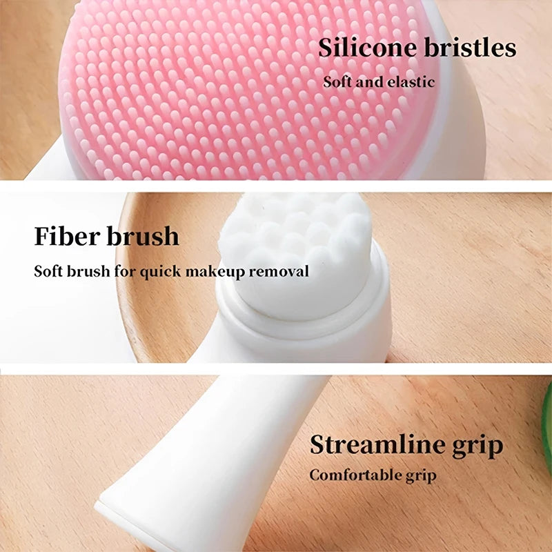 4Pcs Complete Facial Cleansing Kit Cleaner Brush Headband Wristband Hydrotherapy Exfoliating Tool for Blackhead Removal Skinca