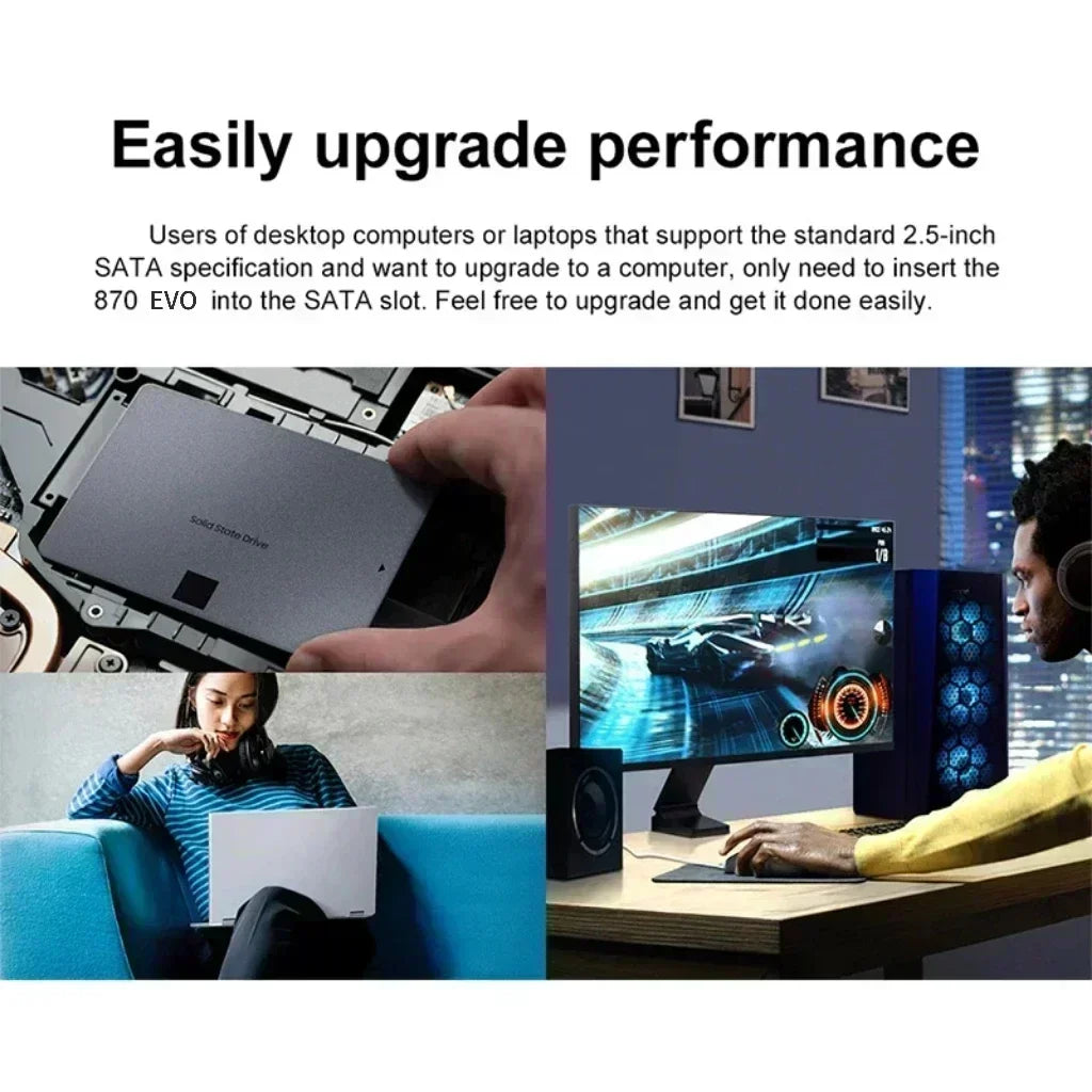 870 EVO SSD Solid State Disk 1TB/2TB/4TB Internal Hard Drive Sata3 2.5 Inch for Laptop Microcomputer Desktop