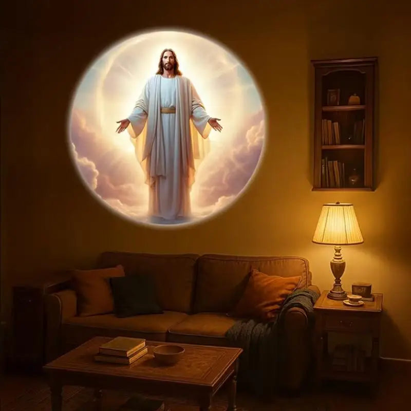 Jesus and Virgin Mary Religious Themed USB Projection Light With 12 Patterns Perfect For Room Ceiling Background Wall Decoration
