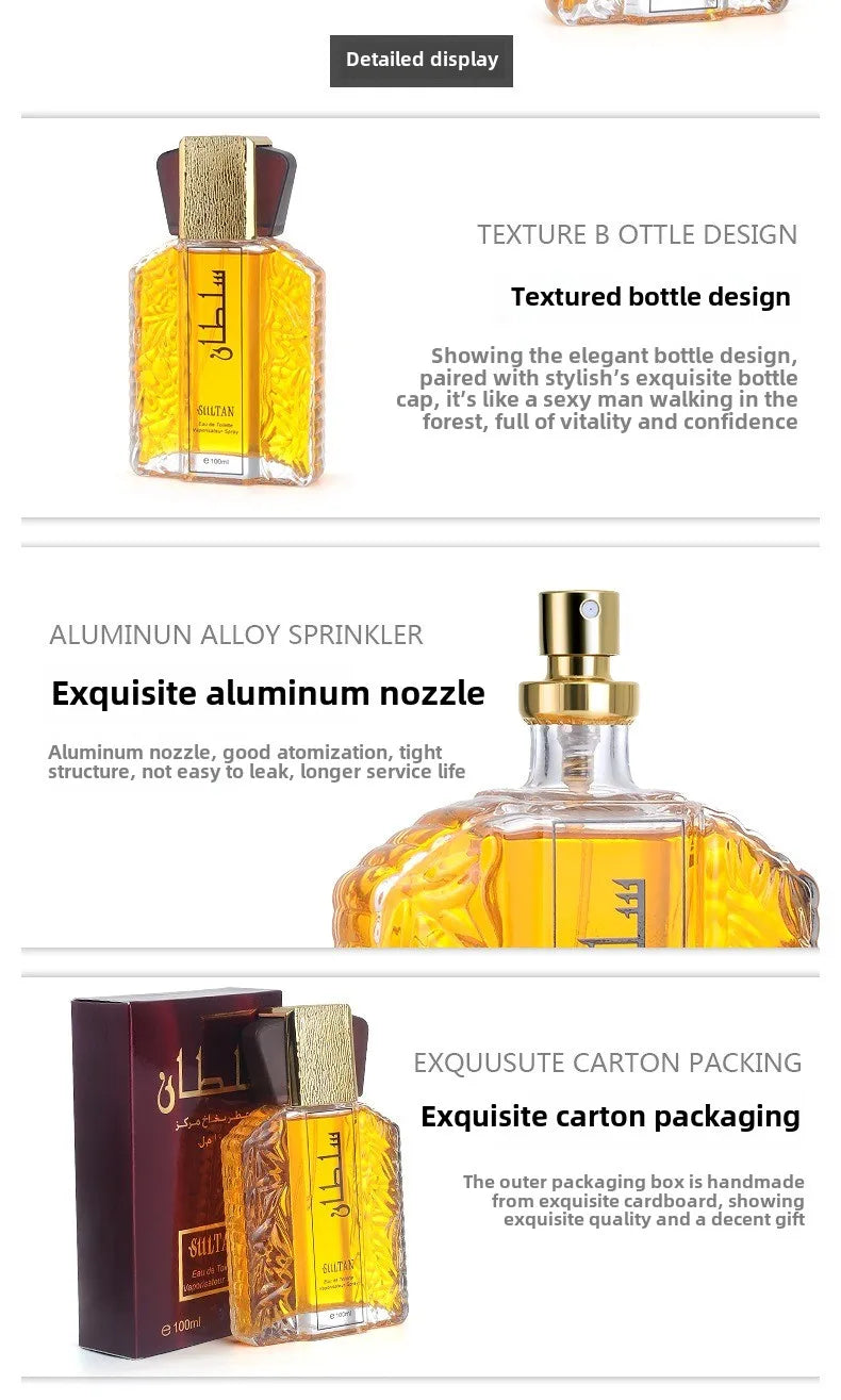 100ml Arabic Style Strong Perfume High Quality Original Perfumes Mens Charm Perfume Fragrance Lasting Pheromones Attract Women