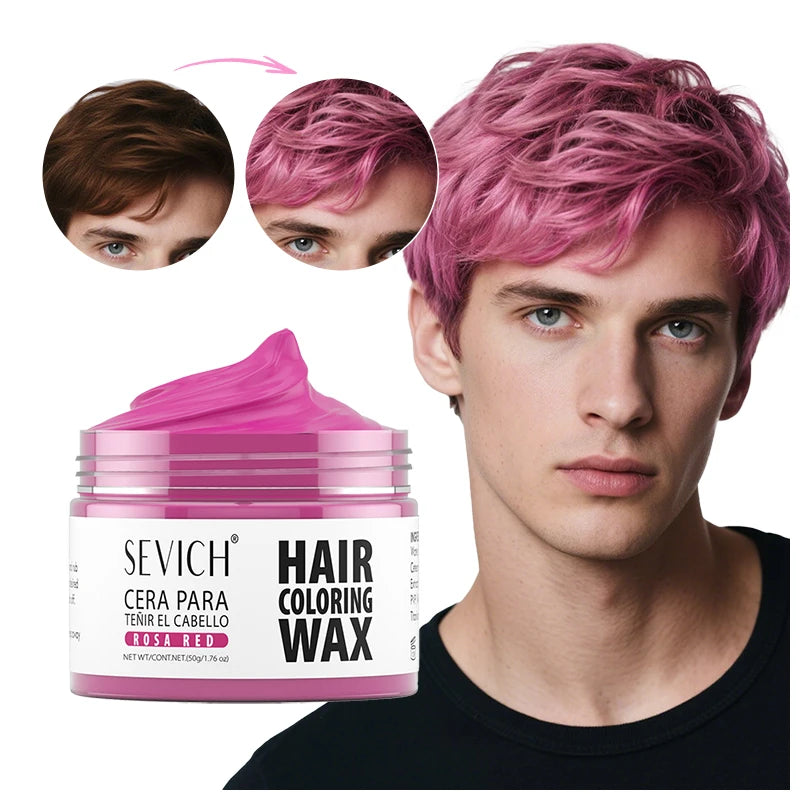 Valentine's Day DIY Hair Dyed Mud Hair Colour Wax Easy To Wash Coloring Cream One-time Hairs Beard and Eyebrows Colour Products