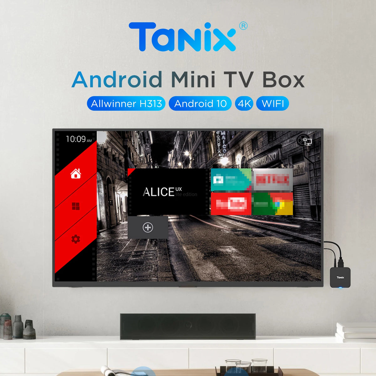 4PCS 2PCS 1PC TANIX TX1 Allwinner H313 Android 10.0 Quad Core 4K Video Mini Media Player 2.4G Wifi Smart TV Box