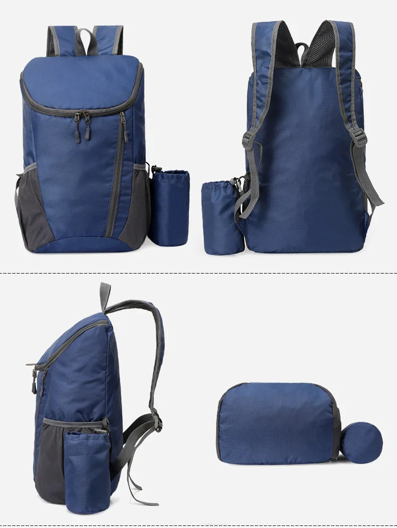 Large Capacity Sport Mountaineering Backpack - Lightweight Foldable Waterproof Outdoor Travel Bag for Sports