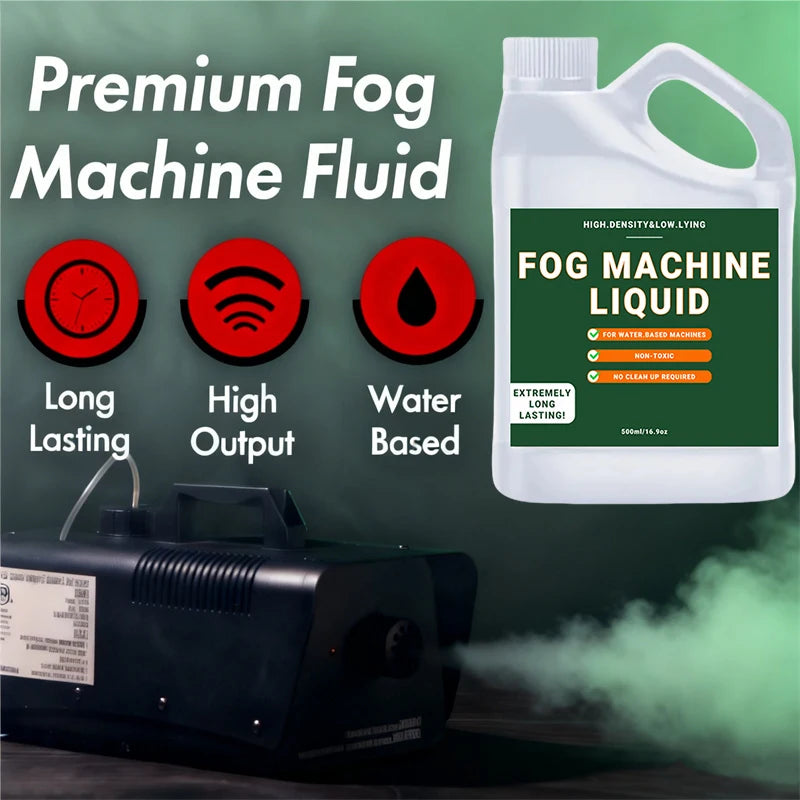 Smoke Fog Machine Liquid - High Density & Long-Lasting Fog Juice for Christmas, Performance Party, New Year's events and Concert