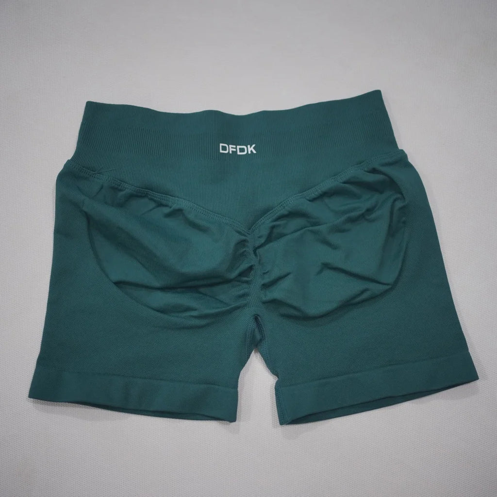 DFDK 2026 New Women Scrunch Butt Yoga Shorts High Waist Hip Lifting Push Up Squat Proof Sports Shorts Gym Workout Running Fitnes