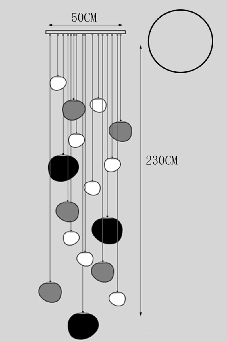 Modern Stair Chandelier Pendant Lights Indoor Lighting Ceiling Lamp Hanging Light LED Chandeliers for Living Room Indoor Lightin
