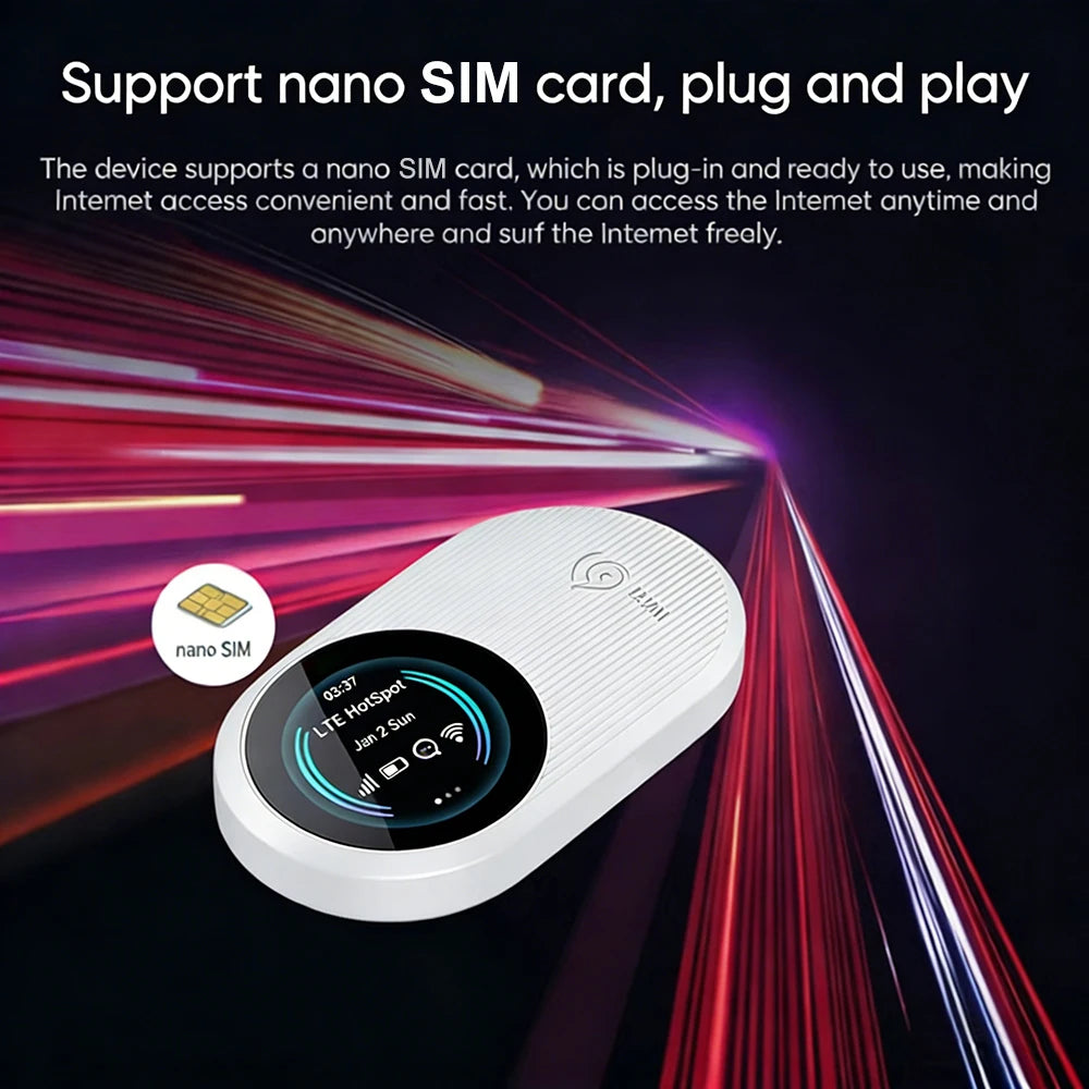 Kebidumei WiFi 6 Mobile Router 2.4G/5GHz Hotspot Portable 4G LTE Router 3000mAh Battery for Outdoor Travel Business RV Car Home