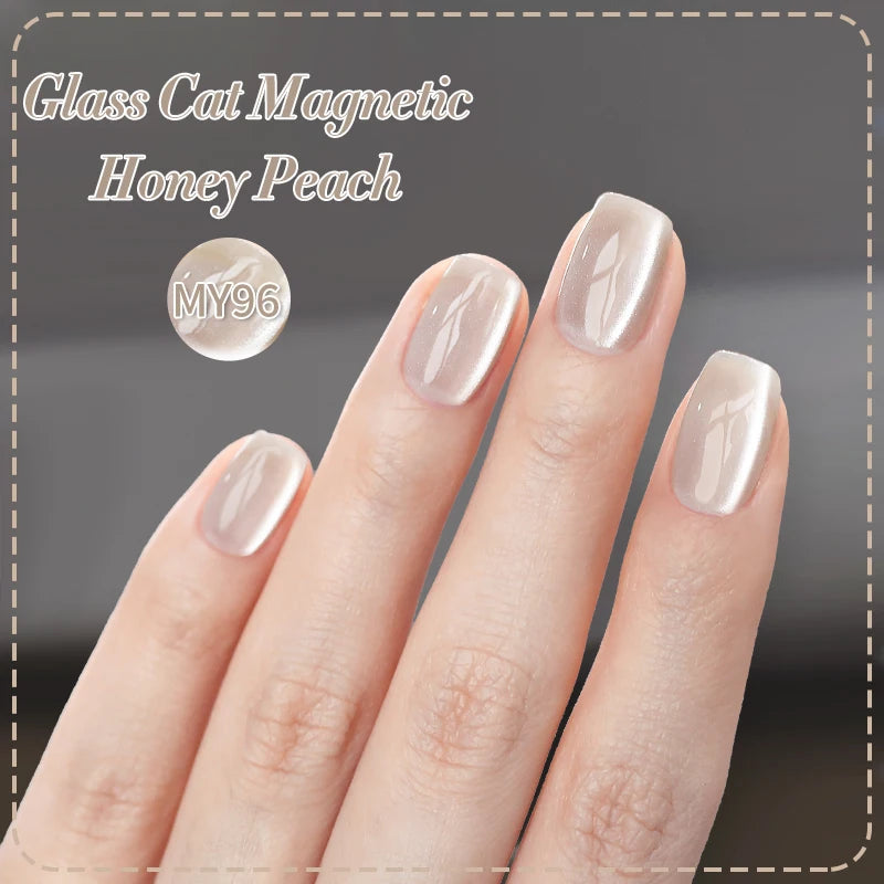 BORN PRETTY 10ml Grey Glass Bead Cat Magnetic Gel Nail Polish Black Nails Nail Art Manicure Semi Permanent Soak Off UV Gel