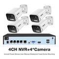 New 4K Security Camera System 8MP Audio Mic CCTV POE NVR AI Color Night Home Video Surveillance Camera Outdoor Set