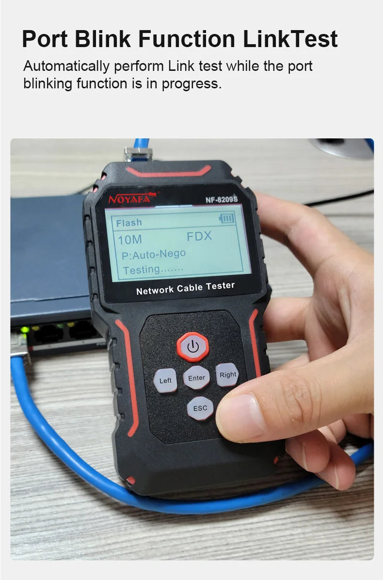 Network Cable Tracker NOYAFA NF-8209S Lan Measure Tester Network Tools LCD Display Measure Length Wiremap Tester Cable Tracker
