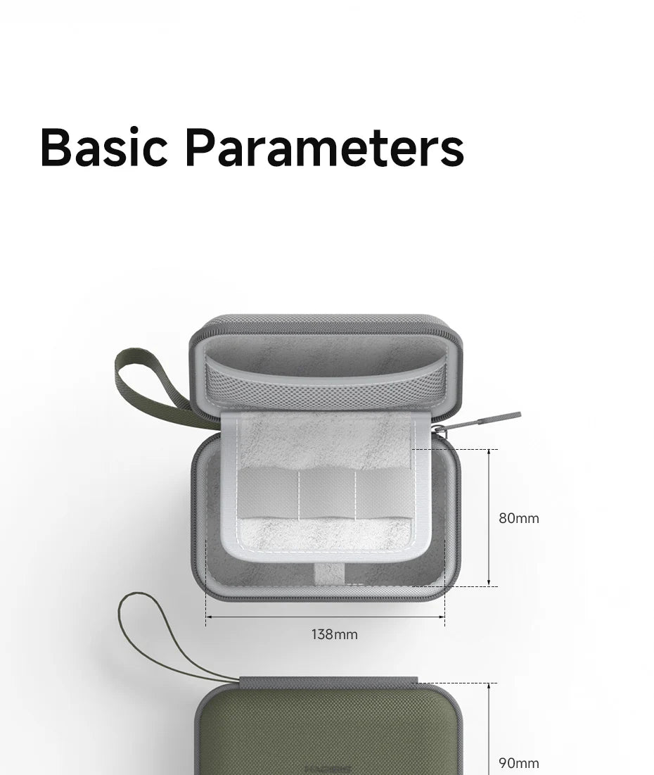 Hagibis Electronic Organizer Travel Case Bag for Mouse Portable Carry Case for Wireless Mouse Cable Charger Power Bank Hardshell