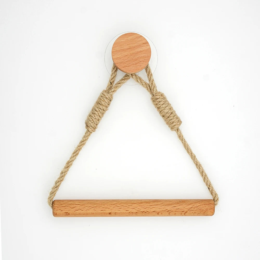 Toilet Paper Holder Wall Mounted WC Washroom Bathroom Accessories Wooden Rolling Paper Tissue Holder for Toilet Towel Rack