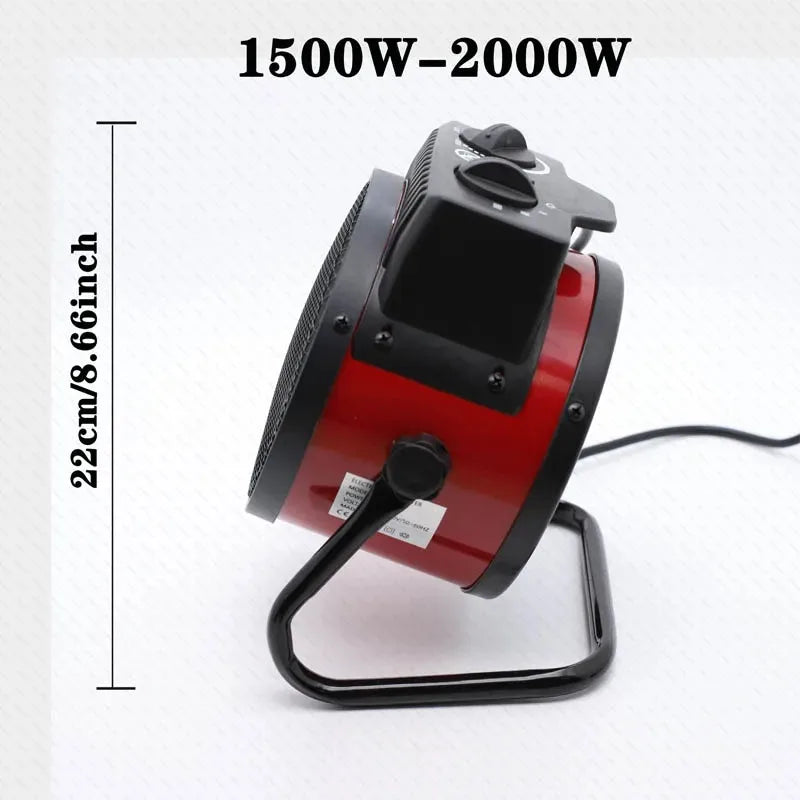 Industrial Portable Electric Heater Blower with Adjustable Ceramic Heating Stove Radiator Natural Hot Wind Thermal Air Warmer