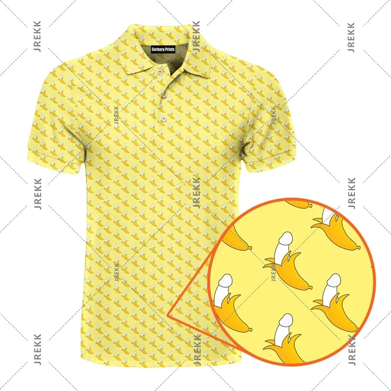 Sexy Full Print Humour Polo Shirt Men Hip Hop Street Personality Short Sleeve Button Golf Shirts Summer Carnival Party Funny Top