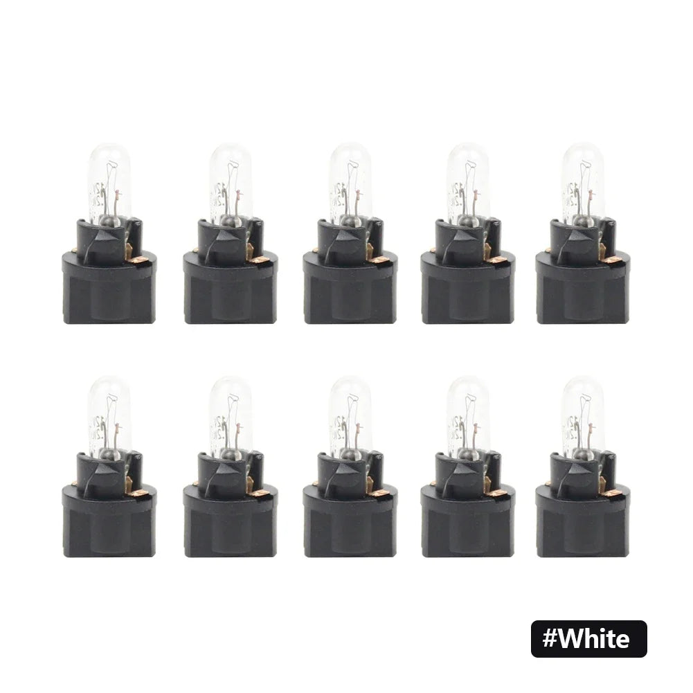 10Pcs T5 SMD LED Car Light Automobiles Light-emitting Diode Instrument Gauge Dashboard Light Bulbs Auto Interior Indicator Lamp