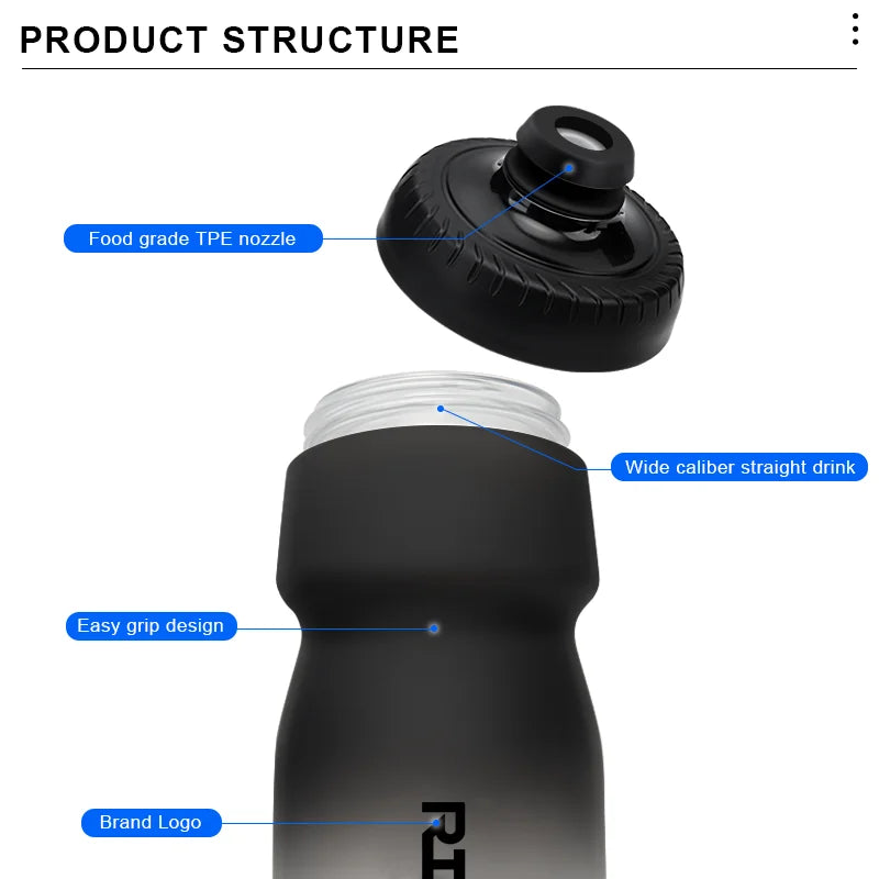 Cycling Water Bottle PP5 Taste-Free Lightweight Outdoor Sports Squeeze Kettle Bicycle Water Bottle Portable Bike Drink Cup