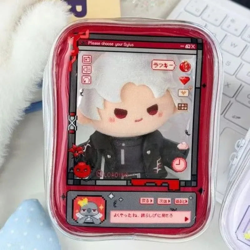 New Fun Creative Prison-themed Itabag Transparent Case For 13cm Doll Portable Clear Keychain Gift Box Collectibles Storage Pouch