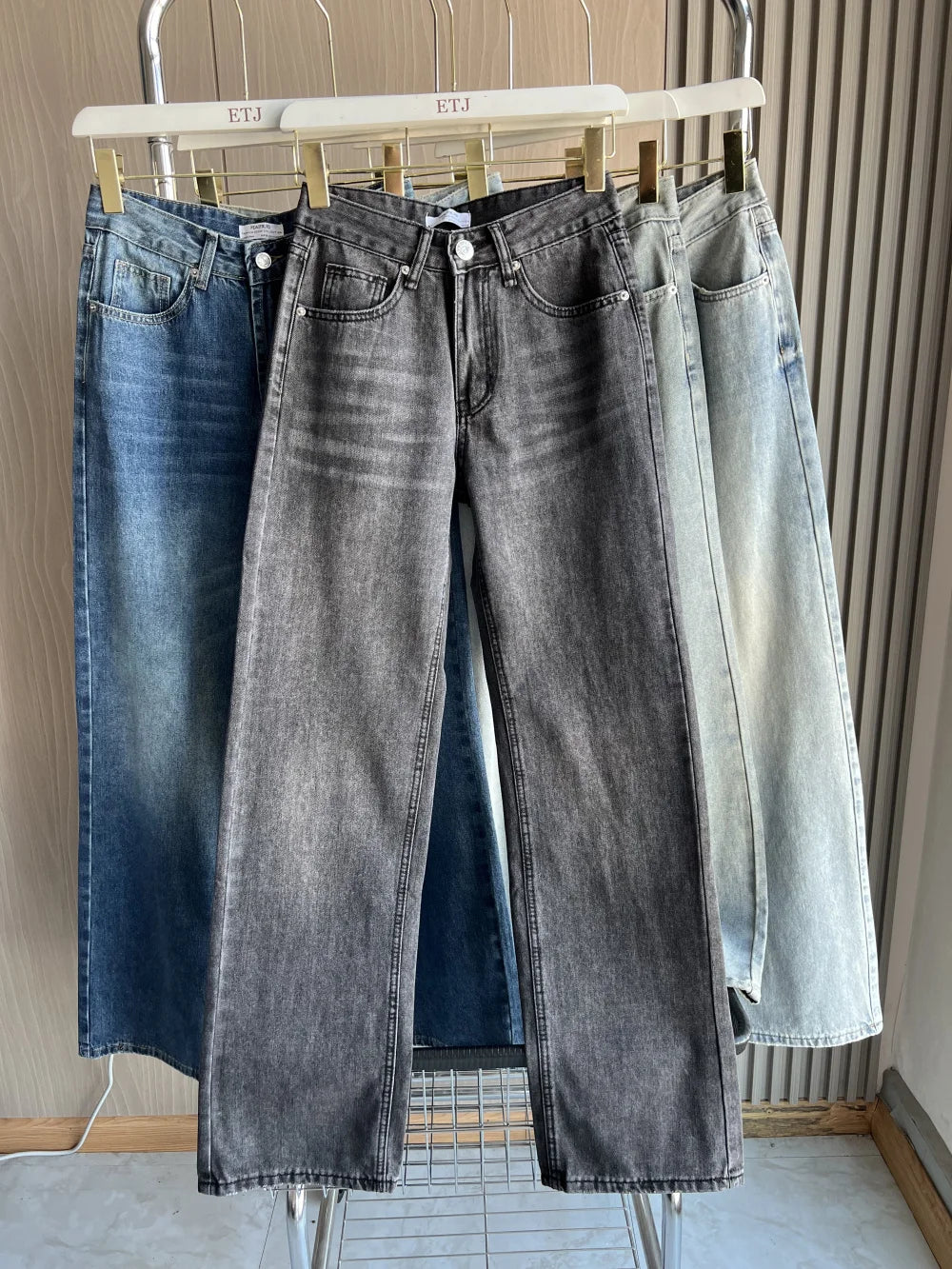 Z1975 straight height waist long jeans 2025 ETJ Autumn/Winter New Wash Product y2k Classic  Jeans for women