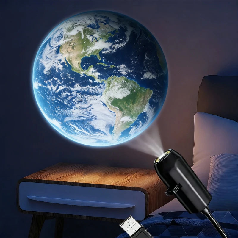 Projector Nightlight - Creative Moonlight LED Nightlight with Dimming Function, Ideal for Bedroom Decor