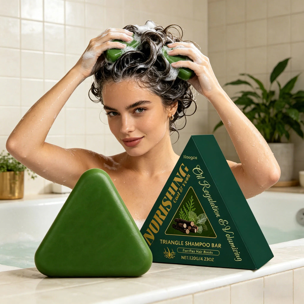 Herbal Shampoo Soap Gently Cleanses Scalp Refreshing Control Oil Dandruff Purifies Reduce Breakage Nourishes Hair Root Treatment