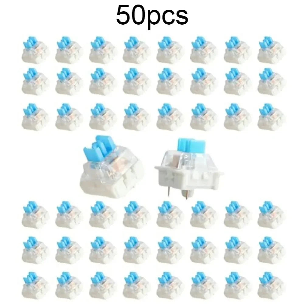 200/10pcs Mechanical Keyboard Switches Blue Switch Customizable Hot-Swappable 3 Pins Cross Stem for Mechanical Keyboard