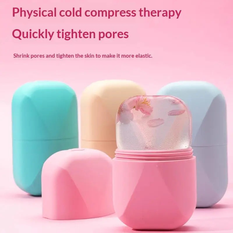 Face Lifting Facial Massager  Portable Silicone Ice Roller For Face Beauty Skin Care Tools Reusable  Trays Eyes And Neck