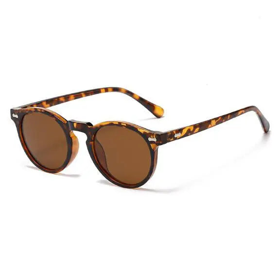 Round Tinted Myopia Glasses Men Black Lens Finished Prescription Nearsighted Glasses Retro Outdoor Shade Driving Sunglasses