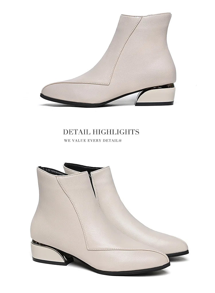 Autumn and Winter 2024 Women Boots British Style Fashion Boots for Women New Thick Heeled Oversized Fashion Short Boots