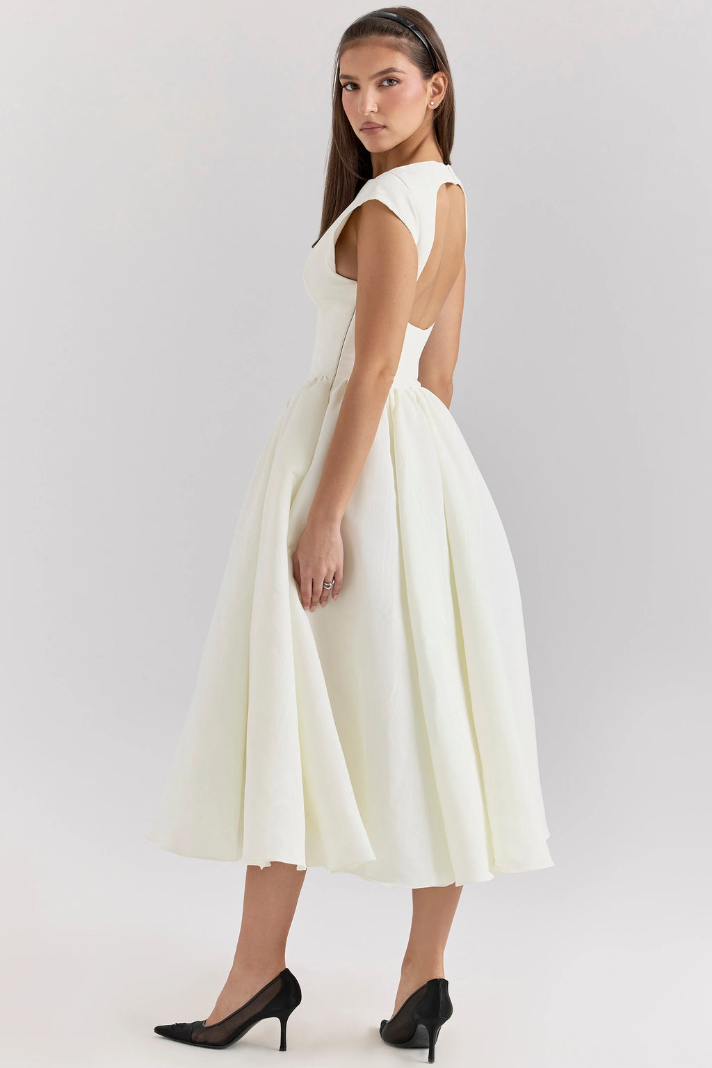CHNMR French Elegant Solid O-neck Sleeveless Women A-line Long Dress Sexy Ruffle High Street Lady Dresses Casual Female Vestidos