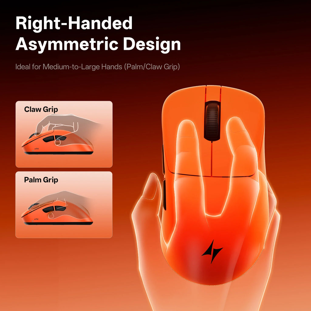 ATK Blazing Sky Z1 V2 Ultimate E-sports Lightweight Mouse Wireless Dual Mode PAW3950 Ultra 8K Right-handed engineering Mouse
