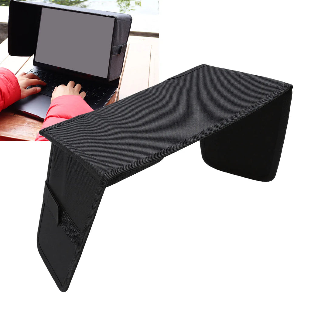 Laptop Sun Shade Multifunctional Adjustable  Foldable Laptop Privacy Screen Hood for Outdoor Laptop Privacy Screen Hood