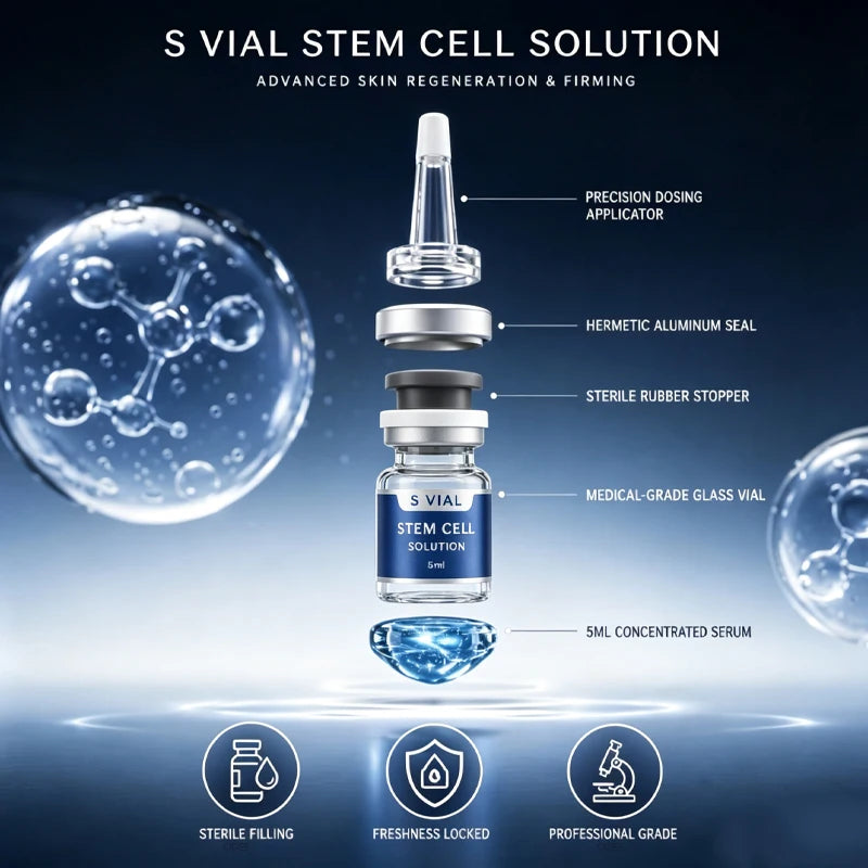 Korea Hyaluronic Acid STEM CELL SOLUTION Ampoule Skin Care Hydration Repair Skin Firming Brightening Rejuvenate Essence Kit