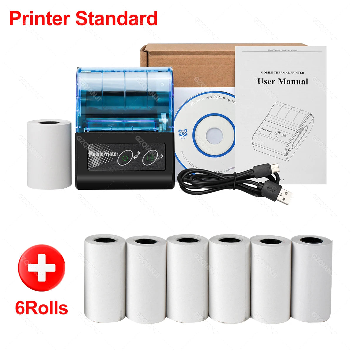 Mini Bluetooth Thermal Printer Wireless Protable 58mm Receipt Bill POS Printer Loyverse POS Free App on Android Small Business