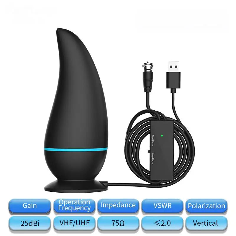 Enhanced Hdtv Television Antenna for Long-Distance Signal Reception, Digital Terrestrial Tv Antenna for Indoor and Outdoor Use, Supports 1080P High-Definition Signal