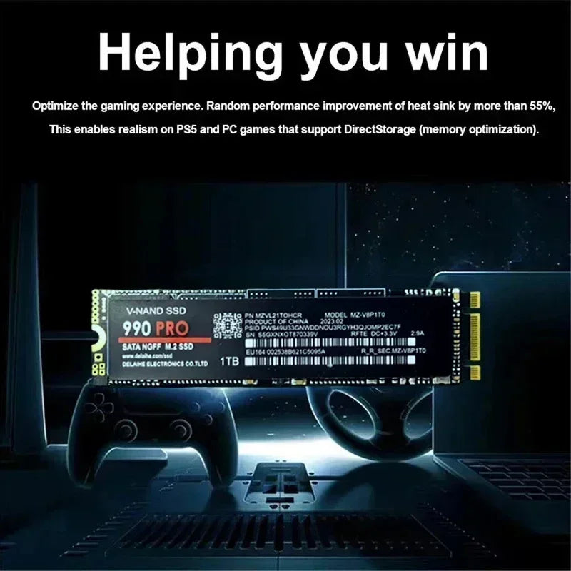 Original 980Pro 990Pro 1TB M.2 PCIe 4.0 NVMe 7400MB/s Max Transfer Speed Stable Internal Solid State Drive For Gaming Laptop PC
