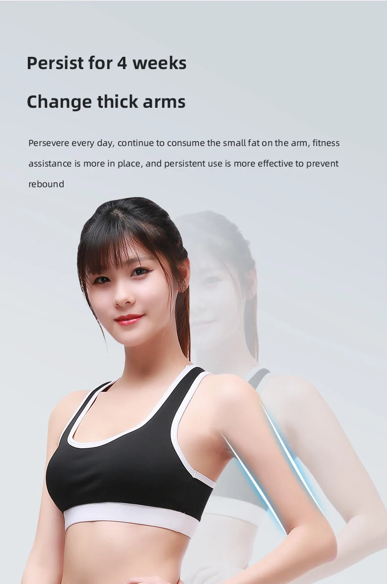 Electric Muscle Stimulator ABS Toning Belt,Gym Sports Weight Loss Body Shaper Vibrator Arm Belly Waist Massager EMS Arm Traine