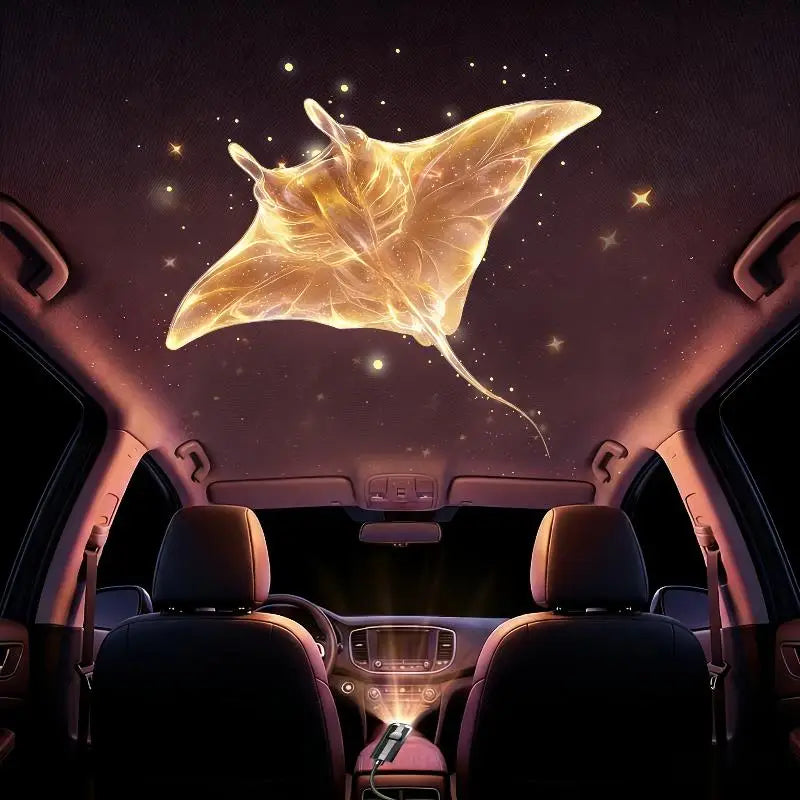 LED USB Projector Light Ocean Projection Lamp With 8pcs Marine Life Light Panels Ceiling Decorative Night Light