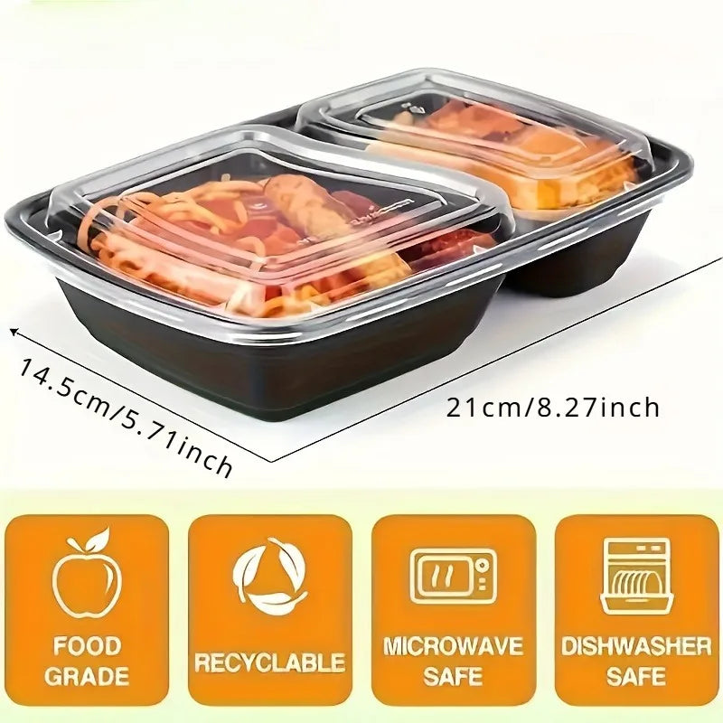 15Pcs Disposable Lunch Box, Takeaway Box, Fast Food Lunch Box, Cake Dim Sum Box, Fresh-keeping Box, Stackable with Cover