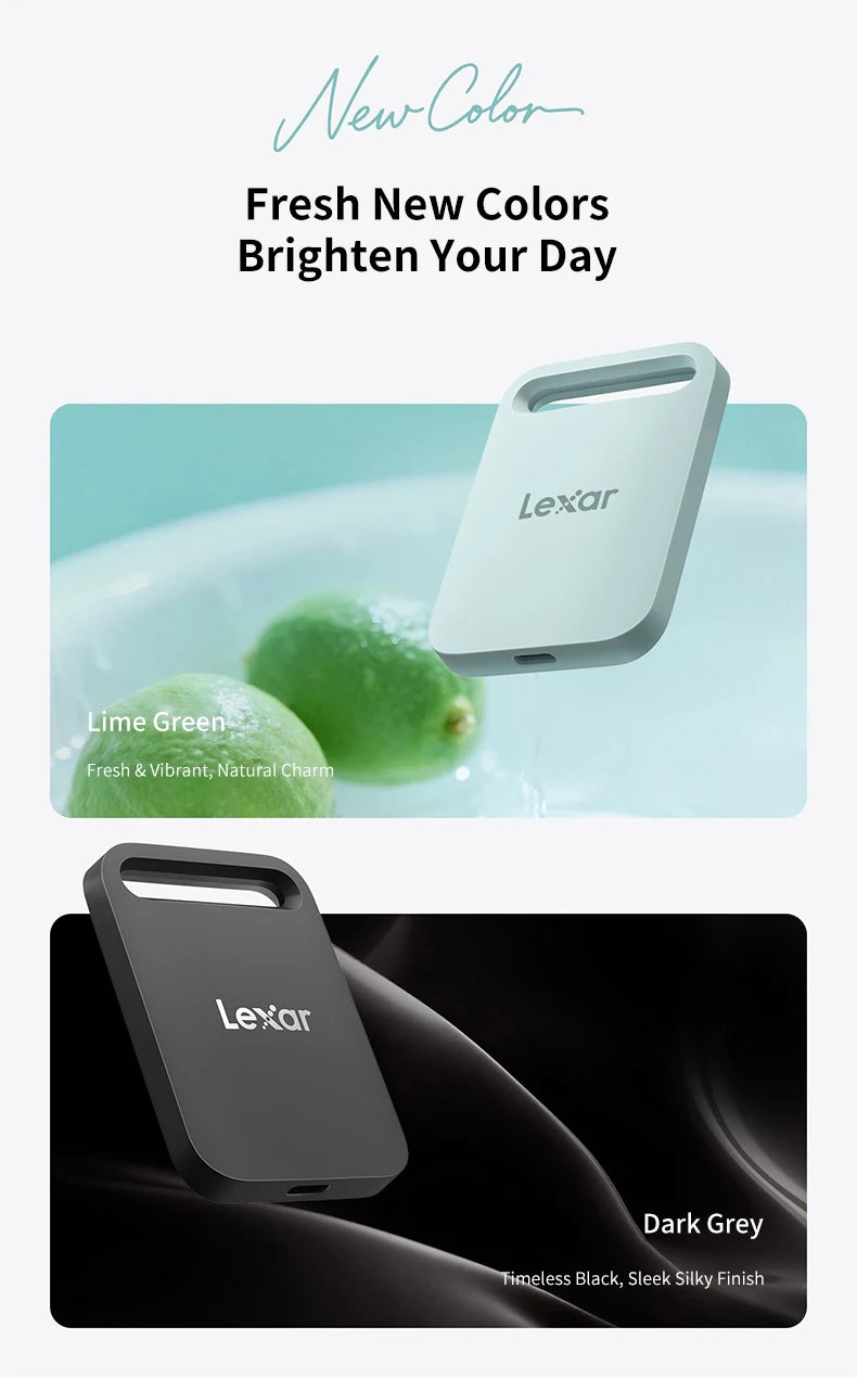 Lexar Portable SSD USB 3.2 Type-C Solid State Drive SL260 PSSD 512GB 1TB External Hard Drive for iPhone 17 Smartphone Tablet PC