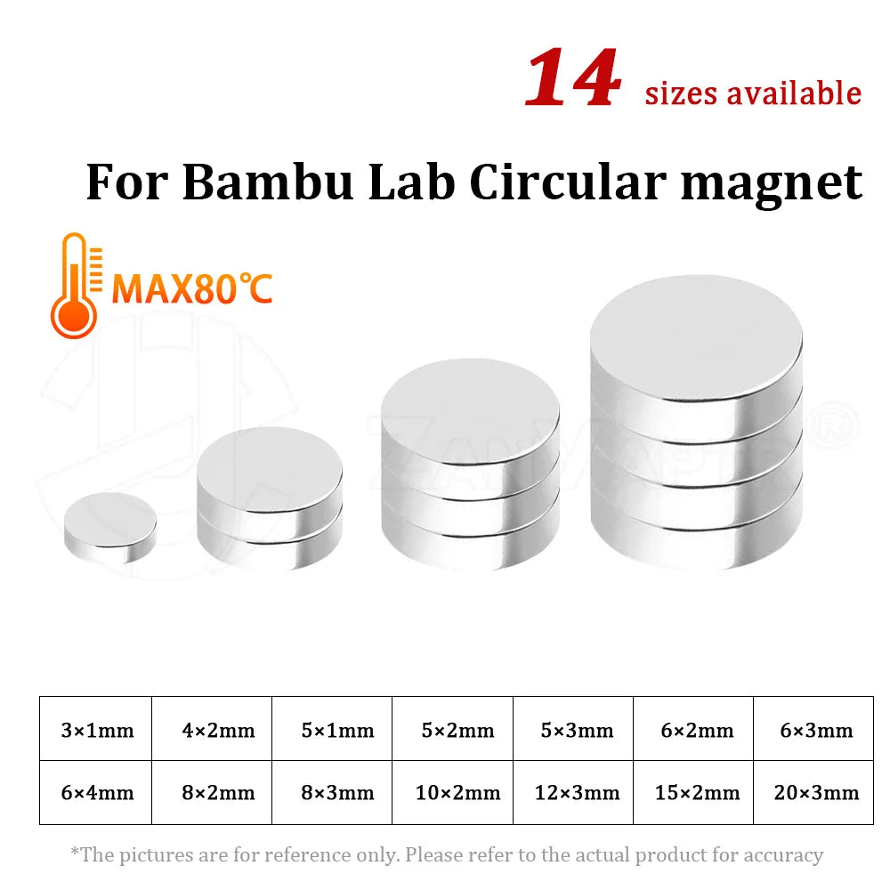 For Bambu Lab Circular Magnet DIY Parts for 3D Printer Parts