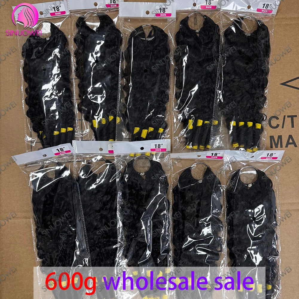 12A Burmese Curly Crochet Human Hair Bundle Pre-Separated Feather Crochet Hair Invisible Crochet Hair Extensions Wholesale Sales