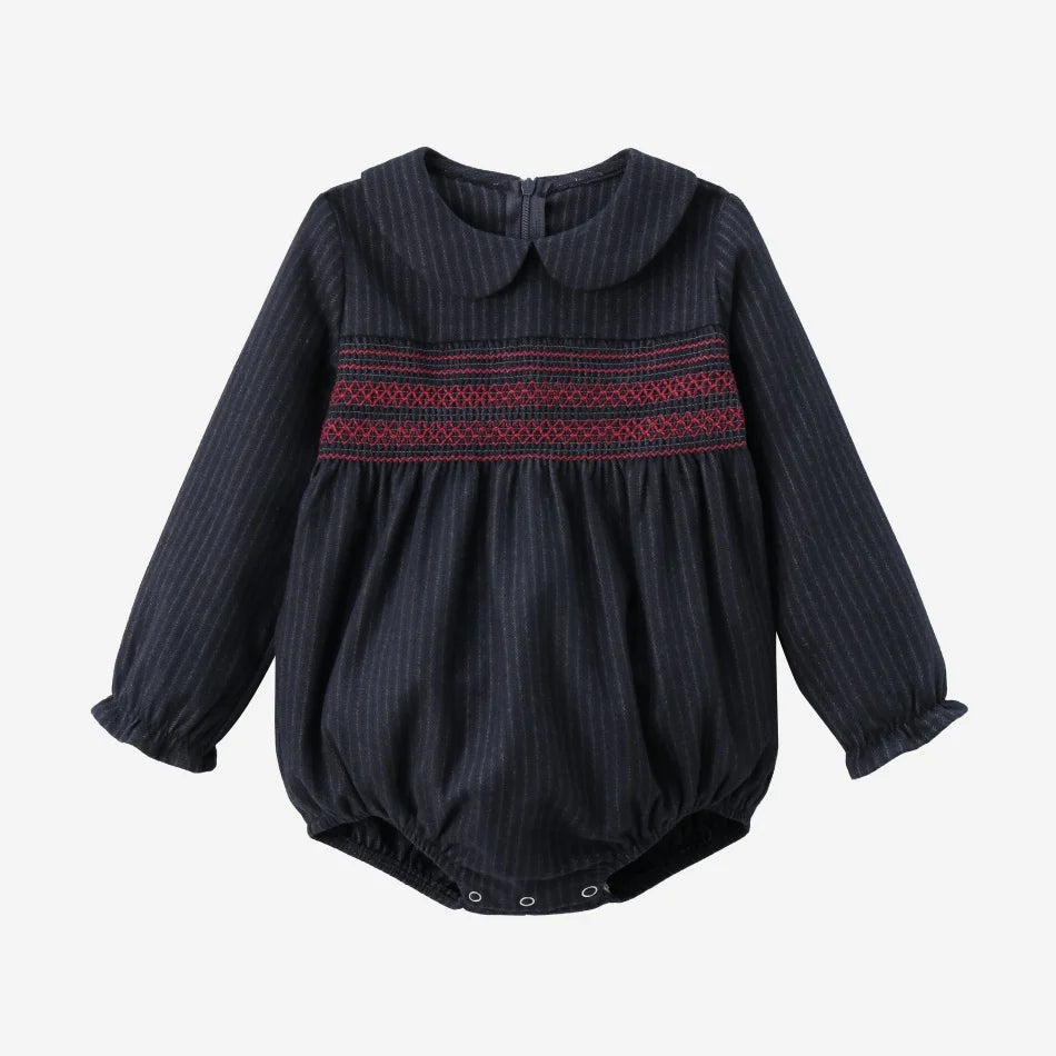 (Ship out in 1 day) AS AW26 ISRAEL Pinstripe Windsor Collection with knitting children clothes shirt