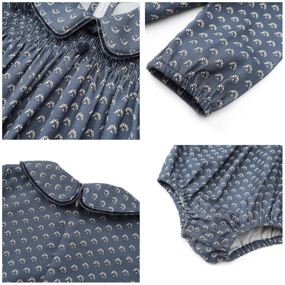 Clearance sale AS 2024 Blue Shabbos collection Print cotton girl clothing  Wool knitted family matching looks grid boys clothing