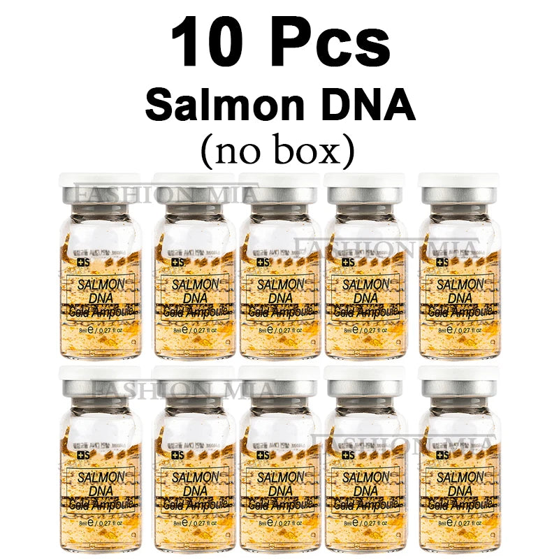 Korea Facial 8ml Salmon DNA Gold Ampoule Skin Booster Serum BB Cream Deep Hydration Rejuvenation Skin Care Kit