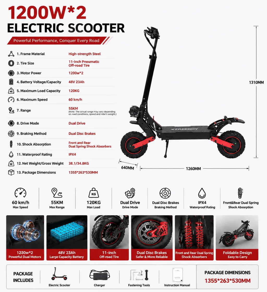 1200W-6000W SingleDual Motor Electric Scooter Adults 72V 60V 52V 48V Off Road Winter Snow Anti-Slip Foldable E-Scooter
