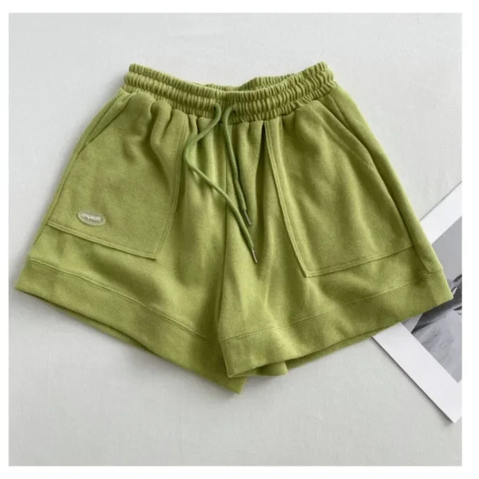 Women's Comfortable Loose Wide-legged Drawstring A Pants Slim Waist Slim Fit Casual Home Versatile Sports Shorts New