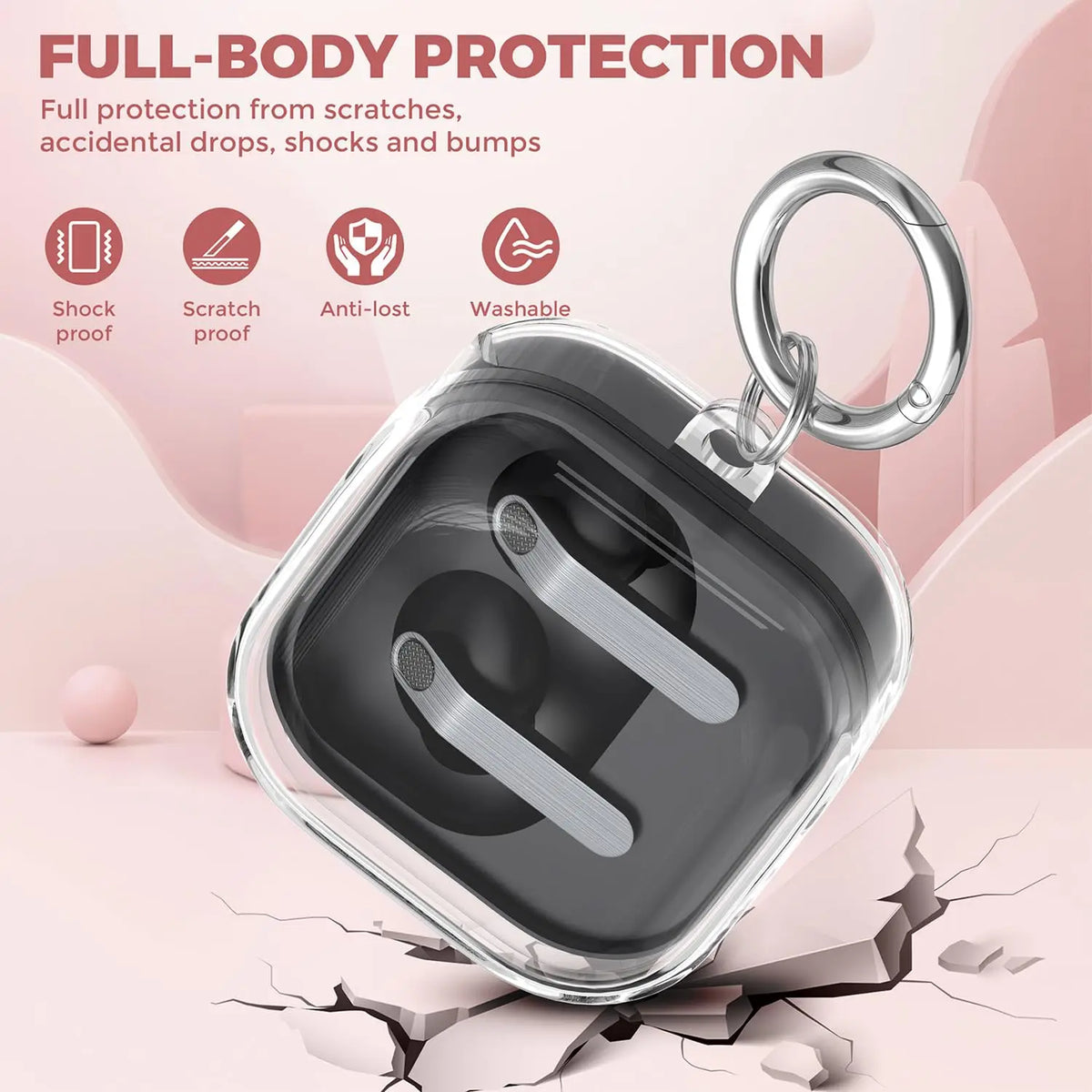 Clear Cover for Galaxy Buds 4 Pro/Buds 4/Buds3 FE/Buds 3/3 Pro CaseSoft TPU Shock Resistant Buds4 Pro Full Protective Case Cover