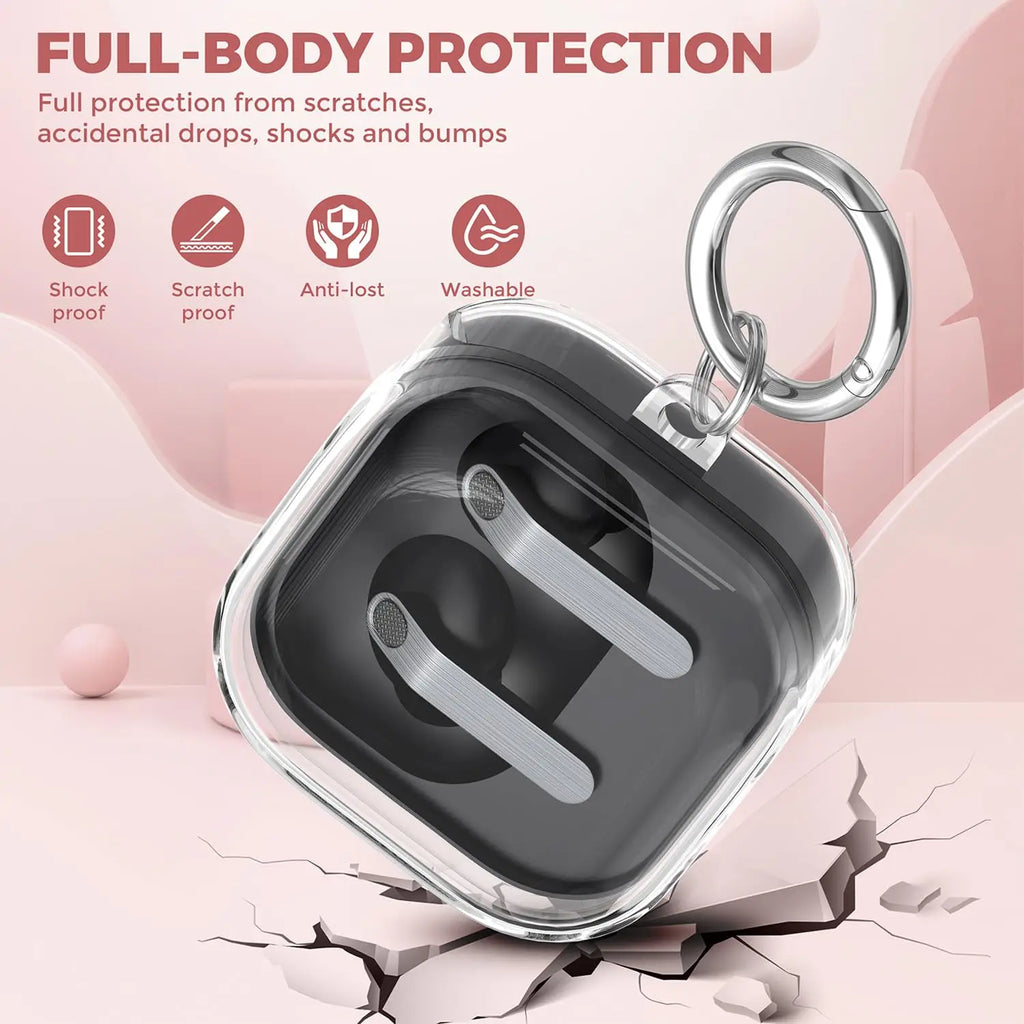 Clear Cover for Galaxy Buds 4 Pro/Buds 4/Buds3 FE/Buds 3/3 Pro CaseSoft TPU Shock Resistant Buds4 Pro Full Protective Case Cover